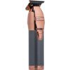 A close up of a hair trimmer on a white background