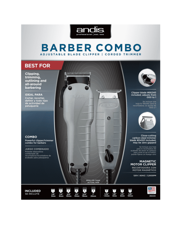 A package of barber combo clippers and trimmers.