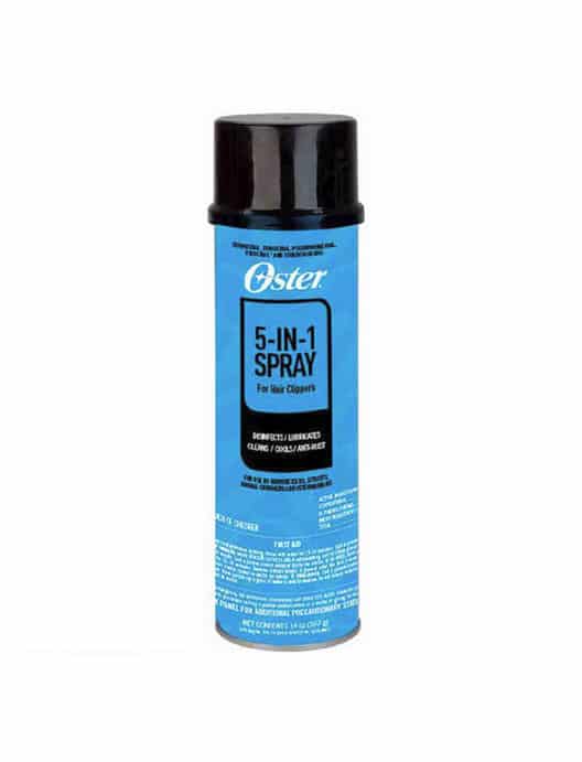 A spray can of oster 5 in 1 spray