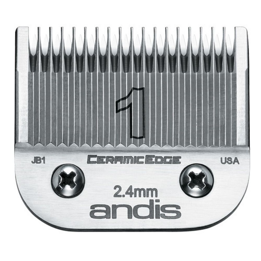 A close up of the number 1 blade on a comb