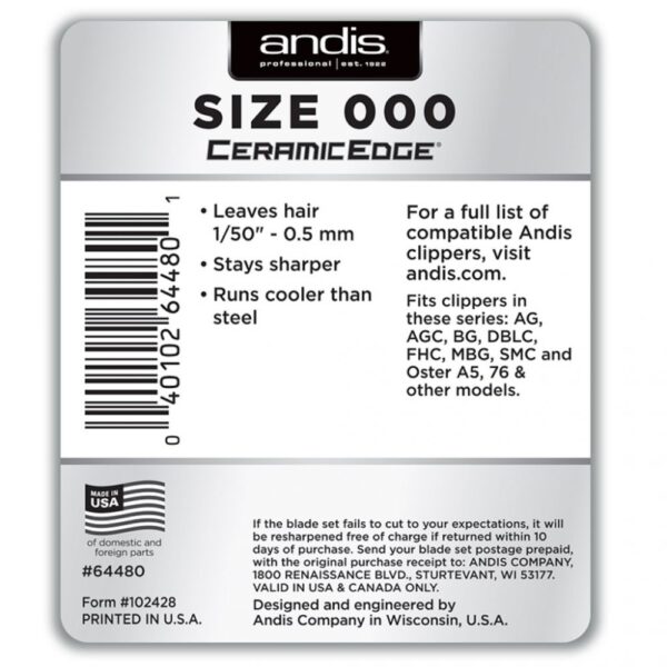 A label for the size of an item.
