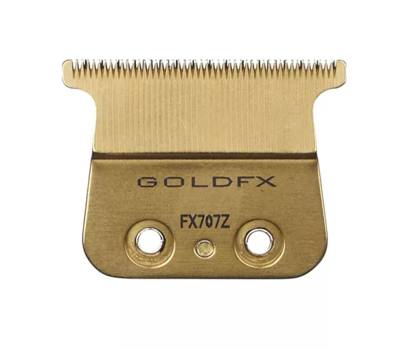 A gold plated blade for the goldfx professional hair trimmer.