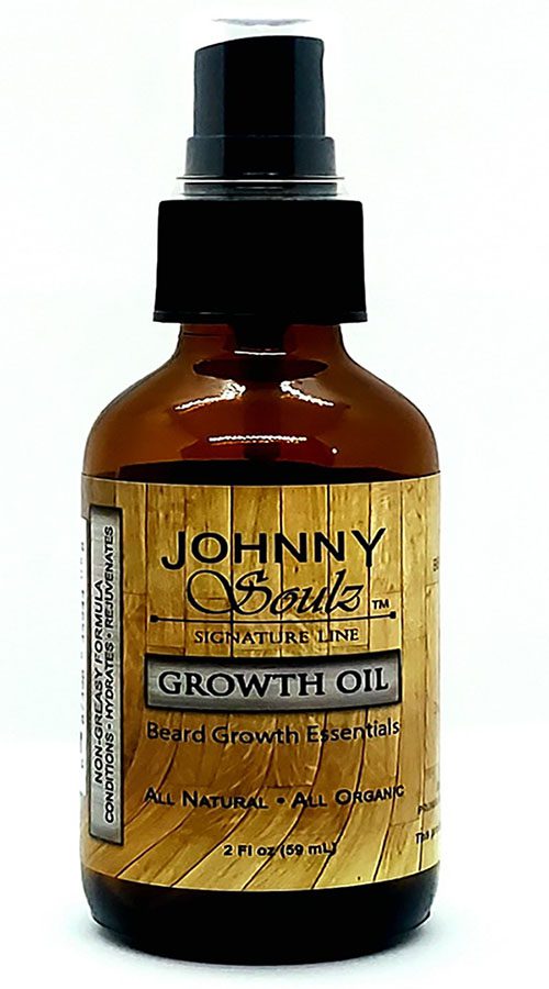 A bottle of johnny sands growth oil.