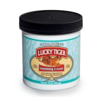A jar of lucky tiger finishing cream.
