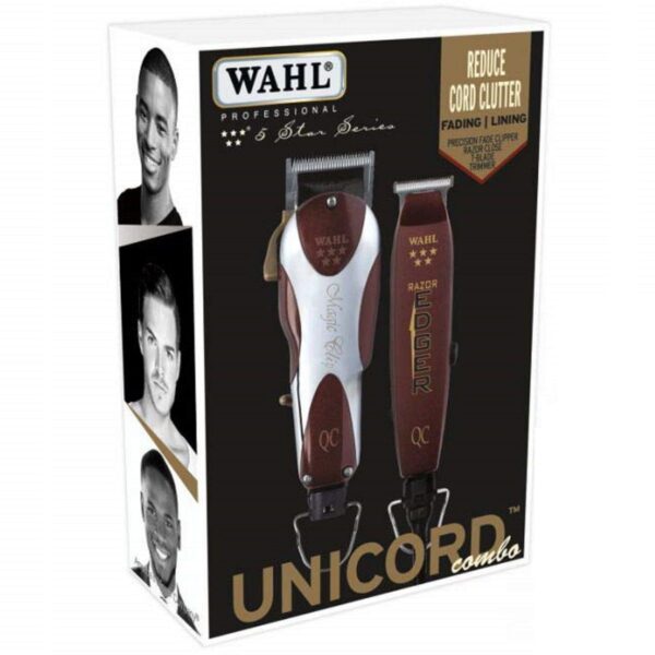 A box of wahl clippers and trimmers