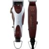 A pair of hair clippers are sitting next to each other.