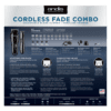 A black and white poster of the cordless fade combo.