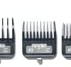 A set of four different sizes of hair clippers.