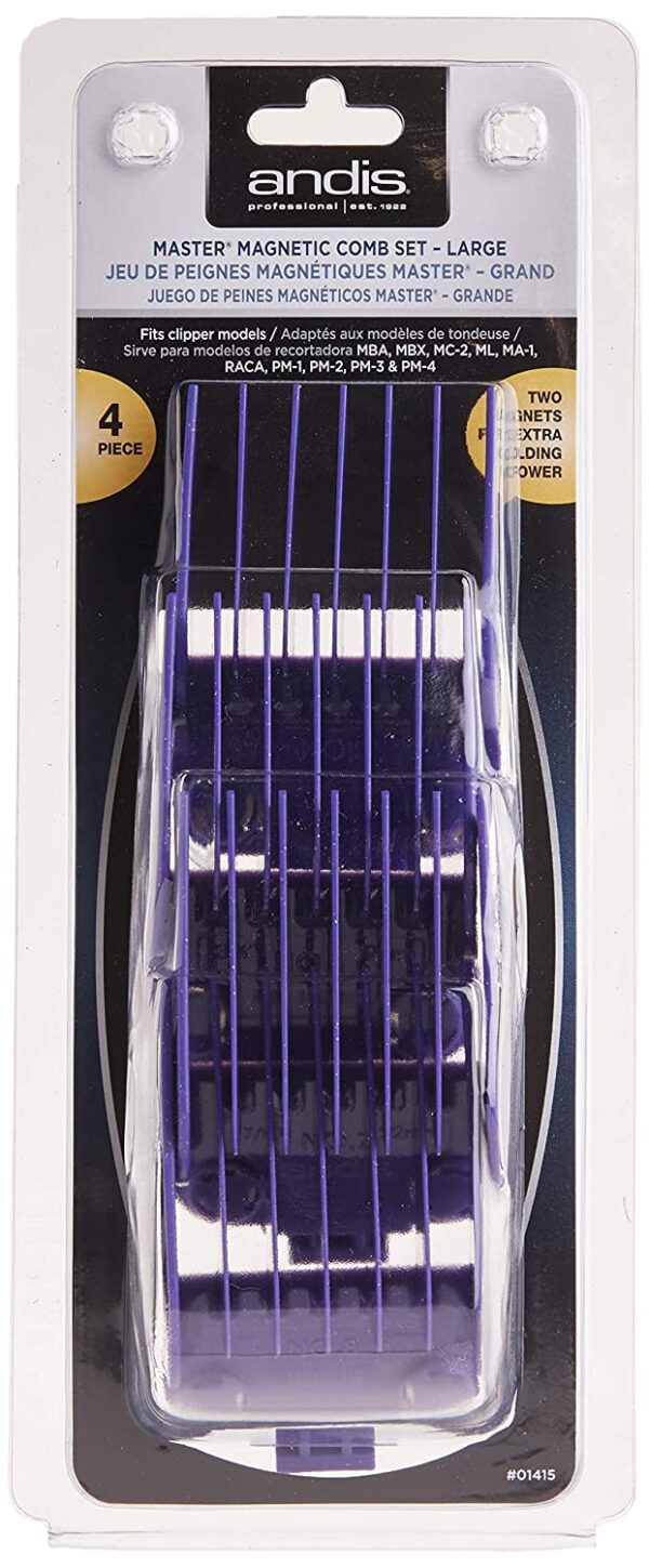 A purple plastic fence in a package.