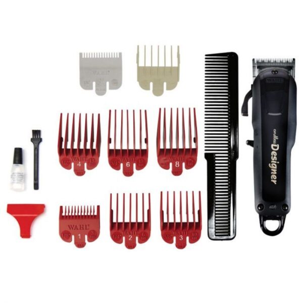 A black and red set of hair clippers