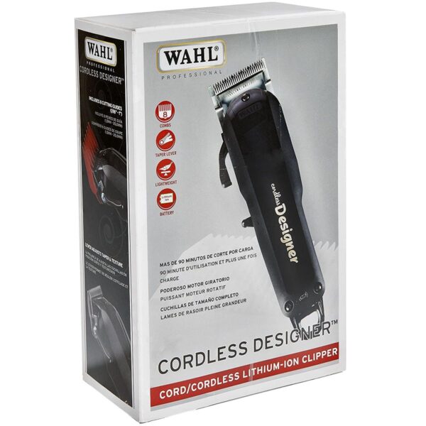 A box of the wahl cordless design clipper.
