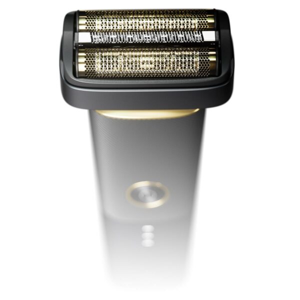 A close up of the front of an electric razor