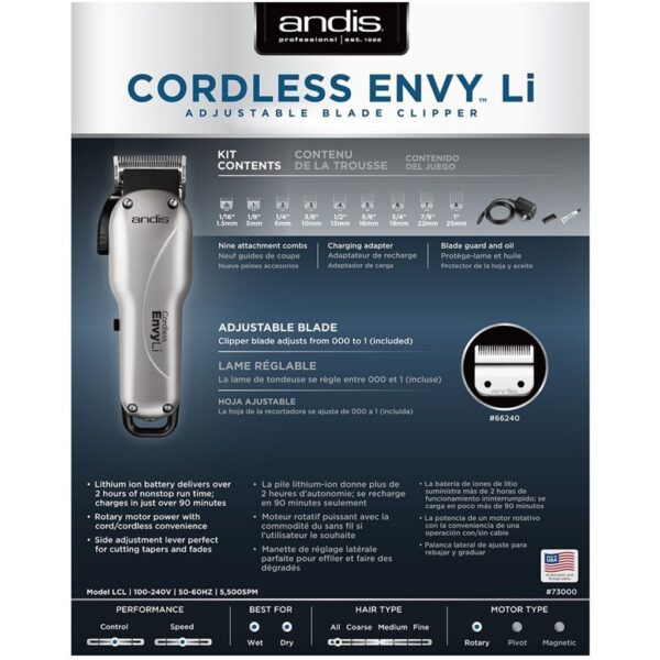 A black and white picture of an advertisement for the cordless envy li.